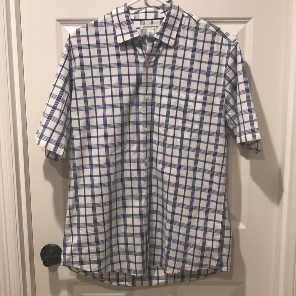 Amazon Essentials Plaid Button T-shirt